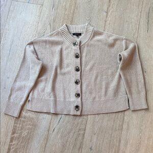 Quince 100% cotton organic cropped cardigan. New. Size medium